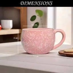 originalceramics Pack of 6 Ceramic Exclusive Pink Kuliya Premium Tea/Coffee Cups image 4