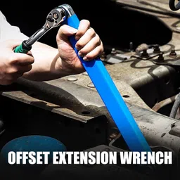 aasons Universal Offset Extension Wrench with 1/2", 1/4" and 3/8" Square Drive Adapters 15-Inch impact wrench Double Sided Speed Wrench image 4