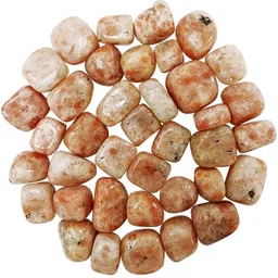 treemaison Crystal Sunstone Tumble Stone| 100gm Tumbled Gemstone| Garden & Table Decor Regular Rectangular Crystal Stone-picture-19