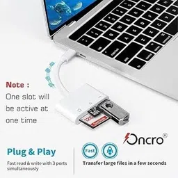 ONCRO 3 in 1 Type C to USB Card Reader SD Micro TF 3.0 Adaptor Android camera laptop Card Reader image 2
