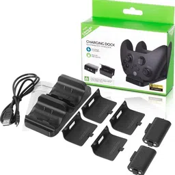Tech Aura Xbox One Xbox Series X Xbox Series S Controller Battery Pack Dual Charging Dock Controller Charger Station with 2 Rechargeable Battery (800-mAh) Gaming Accessory Kit-image-40