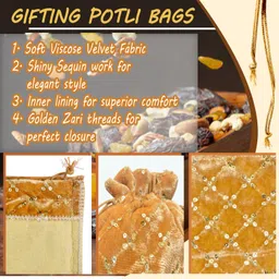 dulhan enterprises Women Gold Potli image 4