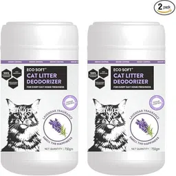 ecosoft Cat Litter Deodoriser - Lavender 750 gm (Pack of 2) | Pet Urine Smell remover Deodorizer-picture-26