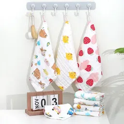 babking Organic cotton printed baby muslin organic white muslin cotton cloths White Cloth Napkins-picture-26