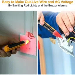 sakrai Non Contact AC Voltage Tester Pen Electric Volt Detector 90-1000V LED Indicator Analog Voltage Tester image 3