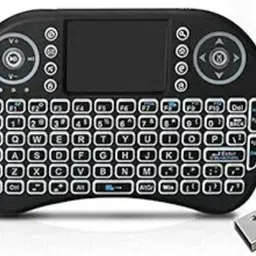 Clairbell BGF_878A_hard Keyboard with Backlight Touchpad Mouse, Mini Wireless Keyboard Wireless Thumb-size Multi-device Keyboard Compatible with Desktop, Laptop, Mac Easy to Use,Plug and Play,Quick, Comfy Durable body image 2