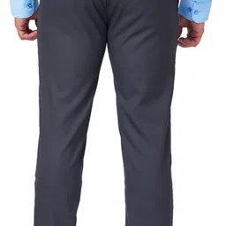 raymond Men Slim Fit Grey Polyester Trousers image 4
