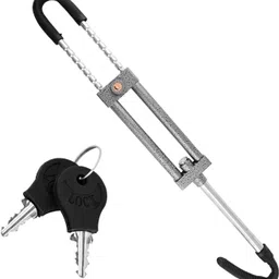 allextreme Pedal to Steering Wheel Lock Rod for Brake Clutch Throttle Adjustable Heavy Duty Universal Anti Theft Security Locker System with Keys for Car Truck SUV Van Gear Lock-picture-17