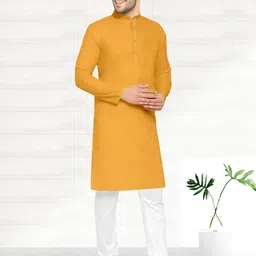 anrex Men Cotton Blend Kurta Pyjama Set image 3