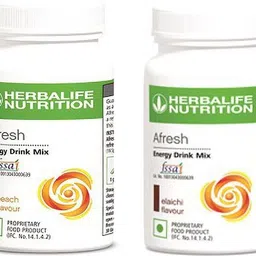 herbalife Afresh Energy Drink Mix - Peach Flavor & Elaichi Flavor For Weight Loss Energy Drink image 1