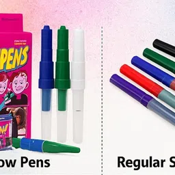 kryst Magical Coloring Spray Blow Pens , Drawing Art Marker Pen for Kids Fine Nib Sketch Pen with Washable Ink image 4
