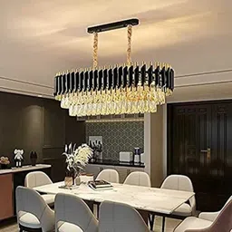 msm 800x350 MM(80x35cm) Pendant Ceiling Lights Hanging Chandelier (Black, Gold) Chandelier Ceiling Lamp-picture-24