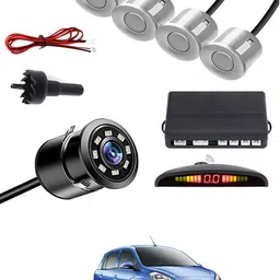 Car Parking Sensors - Set of 4 with Reverse Parking Camera (Silver)-236 Safety of Passengers/Car One Alarm Kit-2226 Parking Sensor-image-64
