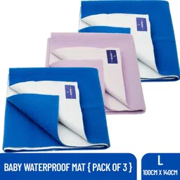 weewish Waterproof - Cotton, Fleece Dry Sheet - Reusable & Washable- (LARGE) - Pack of 3-picture-41
