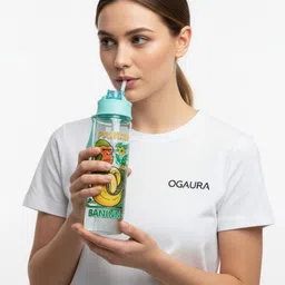 ogaura Imported Brainrot Series Sipper Bottle with Straw and Strap for kids and Adult 1000 ml Water Bottle image 4