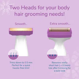 caresmith Bloom Bikini for Women Fully Waterproof Trimmer 90 min Runtime 1 Length Settings image 2