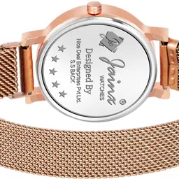 jainx Rose Gold Mesh Magnet Chain Analog Watch - For Women JW8549 image 5