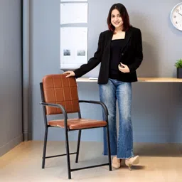 ratison Office Visitor Chair with arm Rest Leatherette Office Arm Chair-picture-25