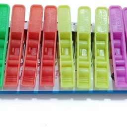 rajaram Cloth Misha Clips – Strong Grip Laundry Pegs for Drying Clothes, Set of 12 Plastic Cloth Clips-picture-47