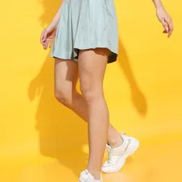tokyo talkies Solid Women Grey Casual Shorts image 5