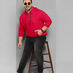 triptee Men Full Sleeve Solid Hooded Sweatshirt image 3