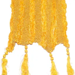 a r silk dupatta hub Art Silk Self Design Yellow Men Dupatta image 5