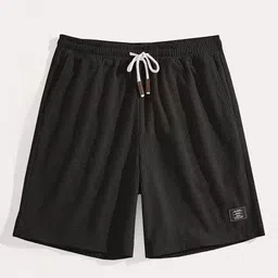 manyaclothing Pack of 2 Solid Men Black, Brown Casual Shorts, Night Shorts, Running Shorts, Regular Shorts, Gym Shorts image 2