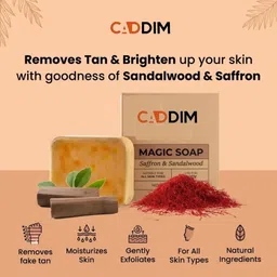caddim Detan Magic Soap (Saffron & Sandalwood) Glowing & Refreshing Skin image 1