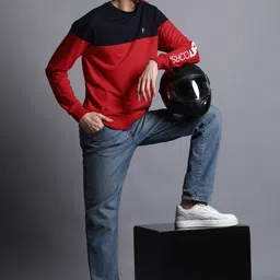 ducati Men Full Sleeve Color Block Sweatshirt image 2