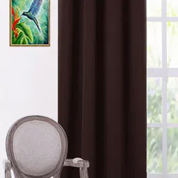 armenia hague 213 cm (7 ft) Door Silk Blackout Curtain Single Curtain-picture-25