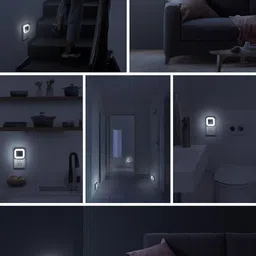 NEWOUTLATE Plug In 0.5W LED Night Light with Auto Sensor (Cool White) Smart Bulb image 5