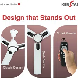 kenstar Snow breeze with 2 Year Warranty BLDC Motor with Remote 1200 mm Ceiling Fan image 3