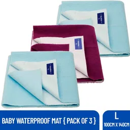weewish Waterproof - Cotton, Fleece Dry Sheet - Reusable & Washable- (LARGE) - Pack of 3-picture-39