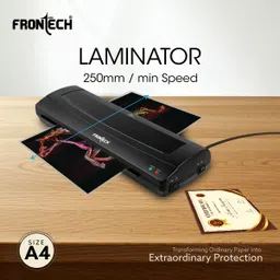Frontech A4 Laminator | Hot & Cold | 250mm/min | Bubble-Free |Supports 80/125 Mic Pouches 70.35 inch Lamination Machine image 2