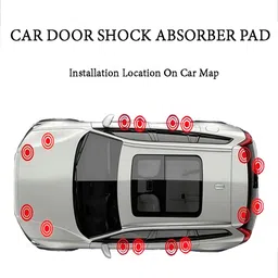 avedia 8PCS Car Door Shock Absorber, Door Edge Guard Bumper Cushion (For BENZZ) Car Door Panel image 3