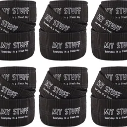 kuber industries Cotton (Set of 18) Cosmetic & Skincare Dressing Table Organizer | GM-9-BLK | Black Storage Basket image 1