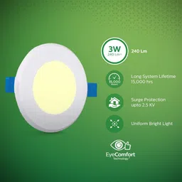 philips Prime Neo 3-watt Concealed JB LED downlighter,Warm,Pack of 4 Recessed Ceiling Lamp image 2