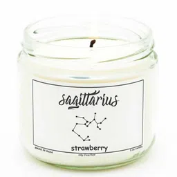aromatic fables Sagittarius White Wax Scented Jar Candle image 2
