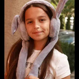 reffer Cute jumping rabbit earmuffs for kids girls boys with chu chu sound(4 to14years) Ear Muff image 3