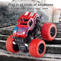 aganta Mini Monster Truck Friction Powered Cars Toys 360 Degree Stunt 4wd Push go Truck image 2
