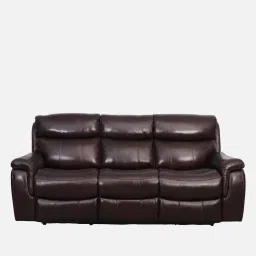 casacraft from pepperfry Plush Motorized 3 Seater Recliner With USB Charging Port In Burgundy Color image 4
