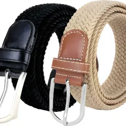 fitknot Women Casual, Formal, Evening Black, Beige Fabric Belt-picture-28