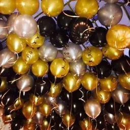 kr Solid HD MATELLIC BALLOON GOLD BALCK SILVER 100 Balloon Balloon-picture-18