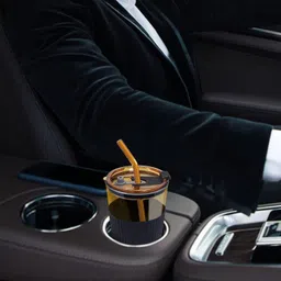 jiyancreation Reusable Glass Tumbler with Lid & Straw Pack of 1 Glass Coffee Mug image 5