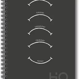 navneet HQ Case Bound Note Book U.V Wiro Corporate Edge Book A5 Notebook Single Line 192 Pages image 1