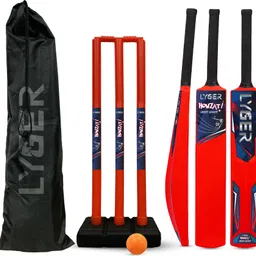 Backyard Set for Adults,1Bat, 1Ball, Stumps Bails with Carry Bag Cricket Kit-image-0