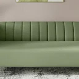 godrej interio Paramount Fabric 3 Seater Sofa in Green Colour image 1