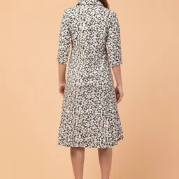 hive91 Women A-line Multicolor Knee Length Dress image 2