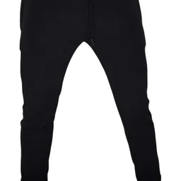 jass men Men Solid Black Track Pants image 1