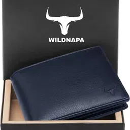 wild napa Men Blue Genuine Leather RFID Wallet-picture-27